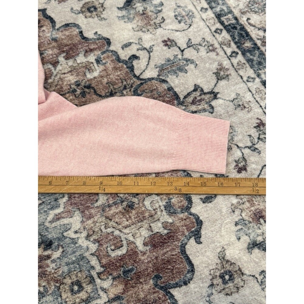J Crew 100% Cashmere Relaxed Crewneck Sweater Pink Small New Preppy Classic - Picture 9 of 9